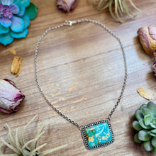 Load image into Gallery viewer, 105 - Sterling Silver Pilot Mountain Turquoise Bar Necklace by Jason Ogg