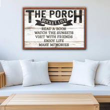 Load image into Gallery viewer, The Porch Bucket Sign