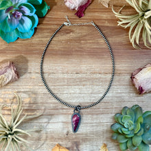 Load image into Gallery viewer, FREE Sterling Silver Pearl Necklace + MJ Purple Spiny Oyster Pendant