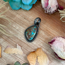 Load image into Gallery viewer, MJ Freeform Turquoise Pendant – Sterling Silver