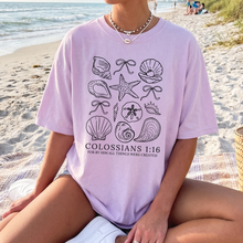 Load image into Gallery viewer, Colossians 1:16 Coastal Seashell Christian Graphic T-Shirt