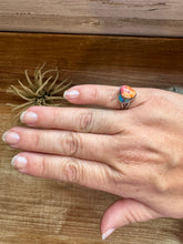 Load image into Gallery viewer, Heart Ring - Size 6 1/2 -Dahlia ring and sterling silver
