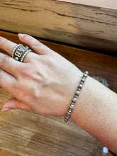 Load image into Gallery viewer, 3 mm &amp; 6 mm Sterling Silver Pearls bracelet