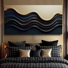 Load image into Gallery viewer, Black and Gold Minimalist Abstract Wall Art III