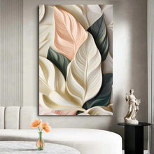 Load image into Gallery viewer, Elegant 3D Pastel Leaf Wall Art