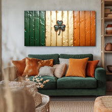 Load image into Gallery viewer, Irish Shamrock Glory Wooden Flag Wall Art II