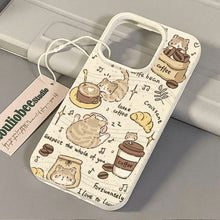 Load image into Gallery viewer, Coffee Cat Fun Life Illustration phone case