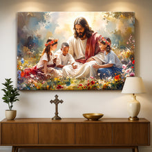 Load image into Gallery viewer, Jesus With Children Faith Wall Art IX
