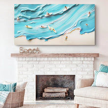 Load image into Gallery viewer, Abstract Aerial View Beach Wall Art