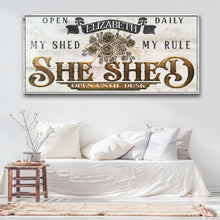 Load image into Gallery viewer, Personalized She Shed Sign X