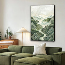 Load image into Gallery viewer, Abstract Mountain and River Landscape Wall Art