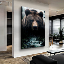 Load image into Gallery viewer, Grizzly Bear Double Exposure Wall Art