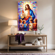 Load image into Gallery viewer, Jesus Praying With Kids Faith Wall Art