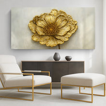 Load image into Gallery viewer, Golden Dandelion Minimalist Abstract Wall Art VI