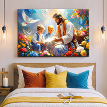 Load image into Gallery viewer, Jesus With Children Faith Wall Art IV