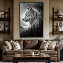 Load image into Gallery viewer, Wolf Double Exposure Wall Art II