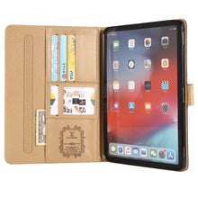 Load image into Gallery viewer, 3D Embossed Canvas Monogram Holster Apple iPad Flip Cover With Stand Function