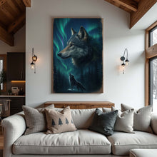 Load image into Gallery viewer, Wolf Double Exposure Wall Art IV