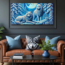 Load image into Gallery viewer, 3D Wolves Wall Art V