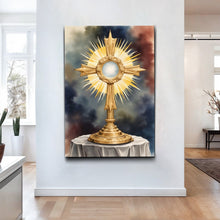 Load image into Gallery viewer, Holy Eucharist in Monstrance Faith Wall Art