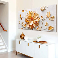Load image into Gallery viewer, Golden Dandelion Minimalist Abstract Wall Art III