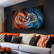 Load image into Gallery viewer, 3D Dragon and Wolf Wall Art II