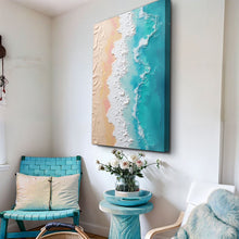 Load image into Gallery viewer, 3D Minimalist Pink and Blue Ocean Wall Art