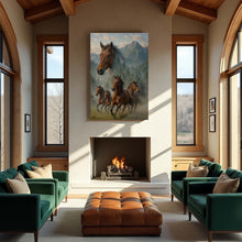 Load image into Gallery viewer, Galloping Horse Double Exposure Wall Art