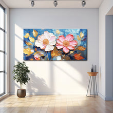 Load image into Gallery viewer, Golden Petals Impasto Wall Art