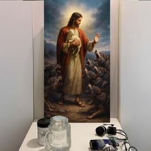 Load image into Gallery viewer, Jesus Protects The Lamb From Wolves Faith Wall Art V