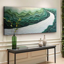 Load image into Gallery viewer, Green Rivers Abstract Wall Art III