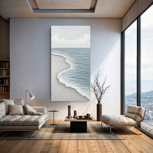 Load image into Gallery viewer, White Waves Abstract Wall Art
