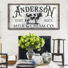 Load image into Gallery viewer, Personalized Milk &amp; Cream Co Sign