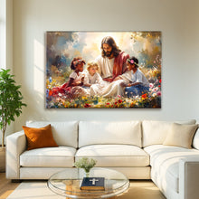 Load image into Gallery viewer, Jesus With Children Faith Wall Art VI