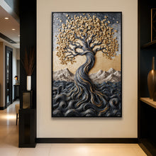 Load image into Gallery viewer, Golden Tree of Life Minimalist Wall Art
