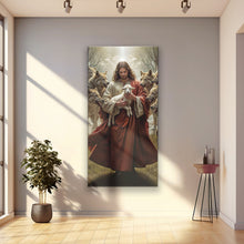 Load image into Gallery viewer, Jesus Protects The Lamb From Wolves Faith Wall Art VI