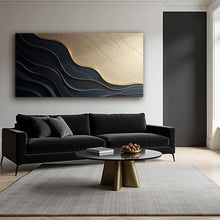 Load image into Gallery viewer, Black And Gold Minimalist Abstract VII