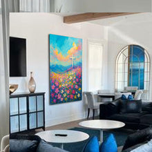 Load image into Gallery viewer, Cross Floral Field Faith Wall Art III