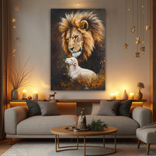 Load image into Gallery viewer, Lion And Sheep Faith Wall Art