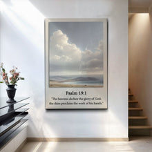 Load image into Gallery viewer, Psalm 19:1 - The Heavens Declare The Glory of God Faith Sign