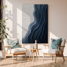 Load image into Gallery viewer, Abstract Minimalist Wave Impasto Wall Art