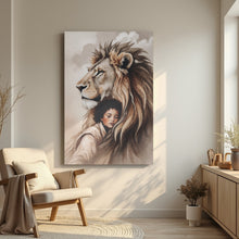 Load image into Gallery viewer, Lion And Girl Faith Wall Art