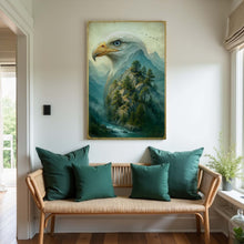 Load image into Gallery viewer, Eagle Over The Canyon Double Exposure Wall Art