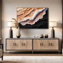 Load image into Gallery viewer, Amber Ocean Waves Wall Art