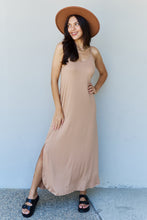 Load image into Gallery viewer, Ninexis Good Energy Full Size Cami Side Slit Maxi Dress in Camel