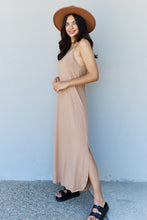 Load image into Gallery viewer, Ninexis Good Energy Full Size Cami Side Slit Maxi Dress in Camel