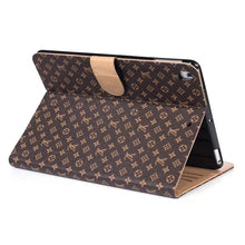 Load image into Gallery viewer, Luxury Canvas Monogram Leather Fresh Summer Theme Pattern Apple iPad case