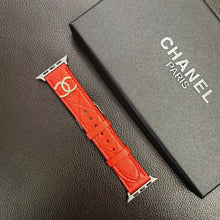 Load image into Gallery viewer, Luxury Gold Monogram 3D Embossed Leather Apple Watch Strap