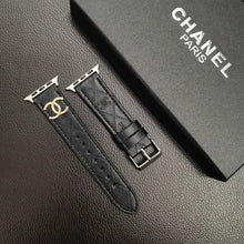 Load image into Gallery viewer, Luxury Gold Monogram 3D Embossed Leather Apple Watch Strap
