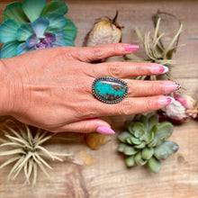 Load image into Gallery viewer, MJ Freeform Turquoise Ring – Sterling Silver